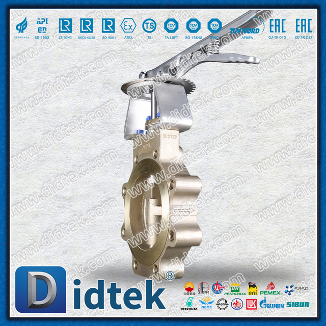 อลูมิเนียมบรอนซ์ประสิทธิภาพสูง ASTM B 148 API609 Monel Trim Butterfly Valves